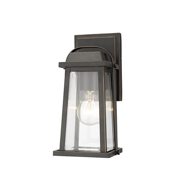 Z-Lite Millworks 1-Light Outdoor Wall Sconce in Oil Rubbed Bronze