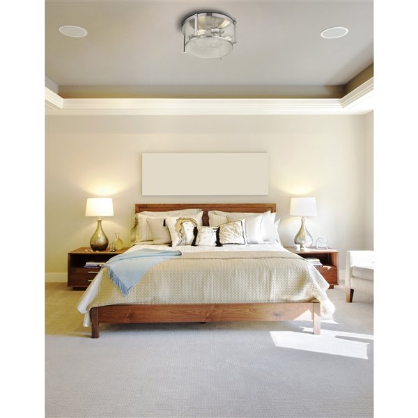 Z-Lite Halycon 3-Light Flush Mount in Brushed Nickel - 16.25-in x 16.25-in