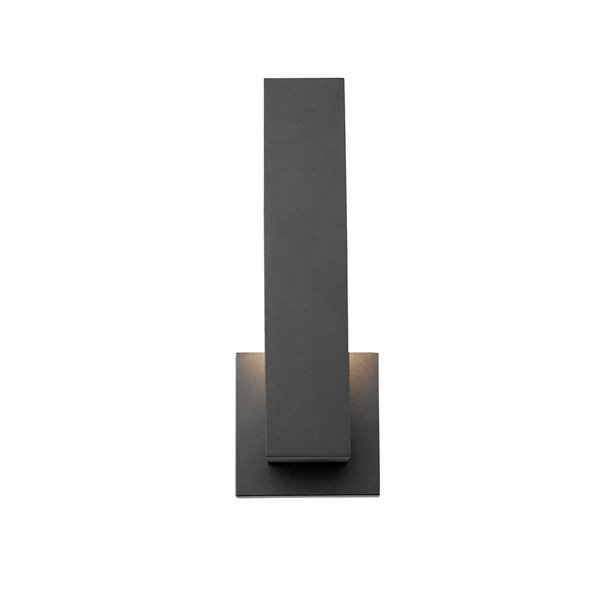 Z-Lite Edge LED 1-Light Outdoor Wall Sconce in Black Satin Finish