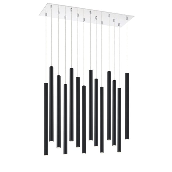 Z-Lite Forest 14-Light Island/Billiard in Matte Black