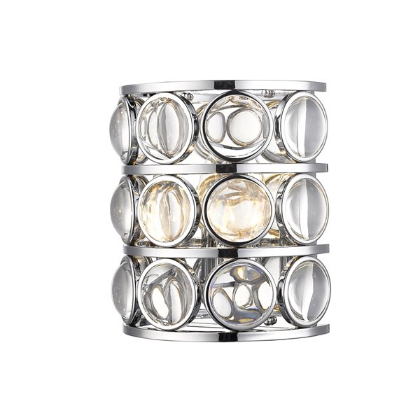 Z-Lite Eternity 2-Light Wall Sconce in Chrome - 5.75-in x 10-in x 9.75-in