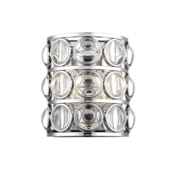 Z-Lite Eternity 2-Light Wall Sconce in Chrome - 5.75-in x 10-in x 9.75-in