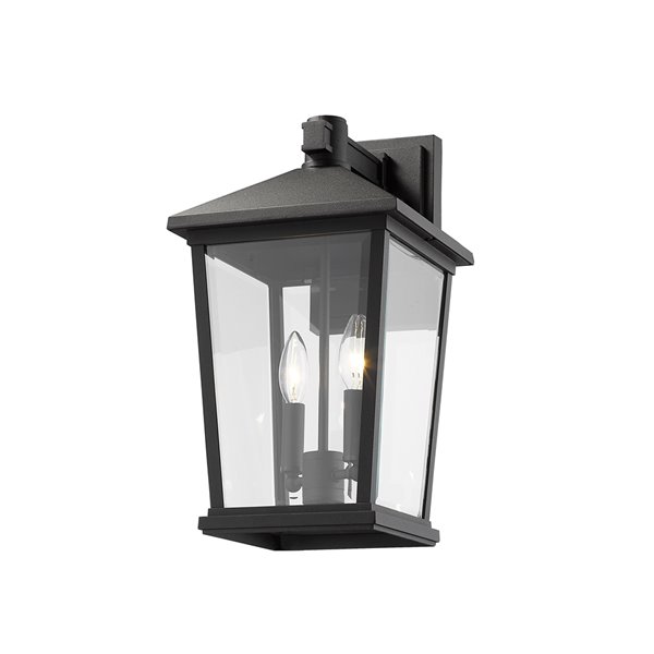 Z-Lite Beacon 2-Light Outdoor Wall Sconce in Black