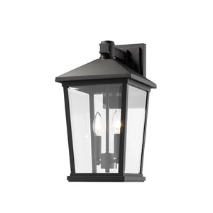 Z-Lite Beacon 2-Light Outdoor Wall Sconce in Black