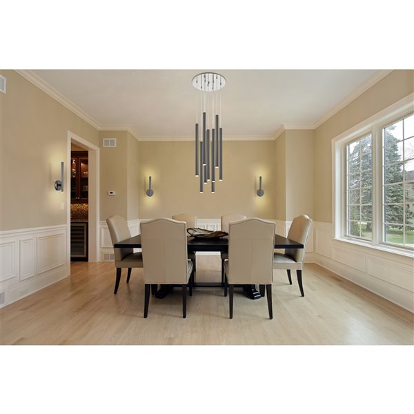 Z-Lite Forest 9-Light Island/Billiard in Pearl Black