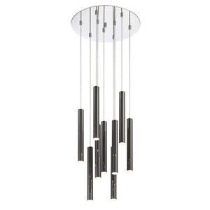Luminaire suspendu îlot/billard Forêt de Z-Lite à 9 Light Island/billard en perle noir