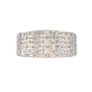 Plafonnier Aludra de Z-Lite à 7 ampoules, chrome, 21,25 po x 21,25 po