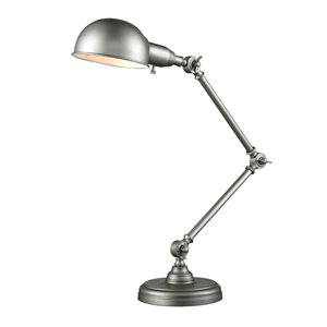 Lampe de table à 1 lumière Stuart de Z-Lite, fini argent bruni, 36 po