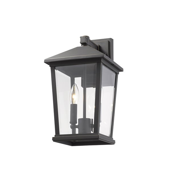 Z-Lite Beacon 2-Light Outdoor Wall Sconce in Oil Rubbed Bronze