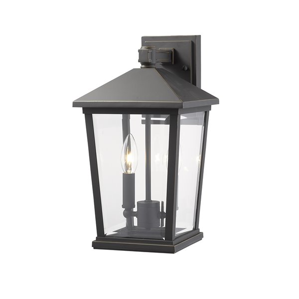 Z-Lite Beacon 2-Light Outdoor Wall Sconce in Oil Rubbed Bronze