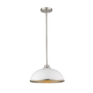 Luminaire suspendu Citadelle de Z-Lite, 1 lumière, nickel brossé