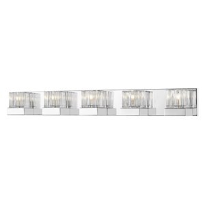 Luminaire de vanité pour salle de bain Fallon de Z-Lite à 5 ampoules, chrome