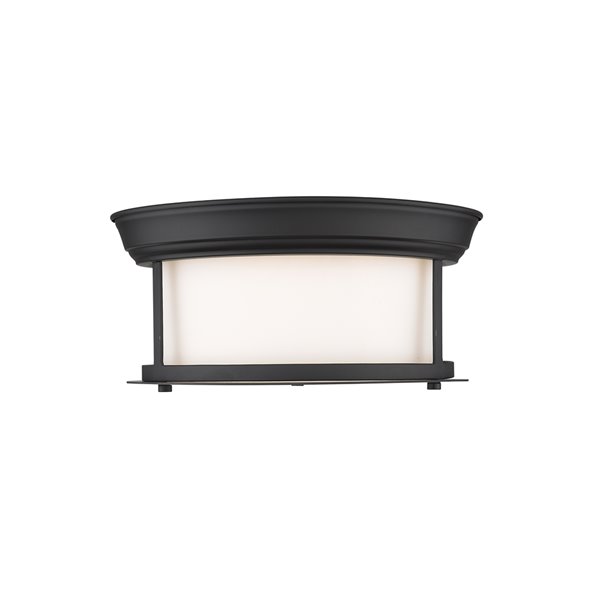 Z-Lite Sonna 2-Light Flush Mount in Black Matte Finish - 11-in x 11-in