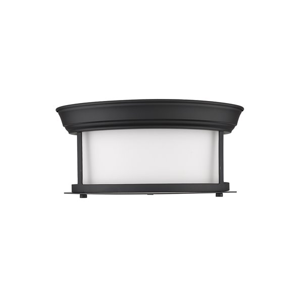 Z-Lite Sonna 2-Light Flush Mount in Black Matte Finish - 11-in x 11-in