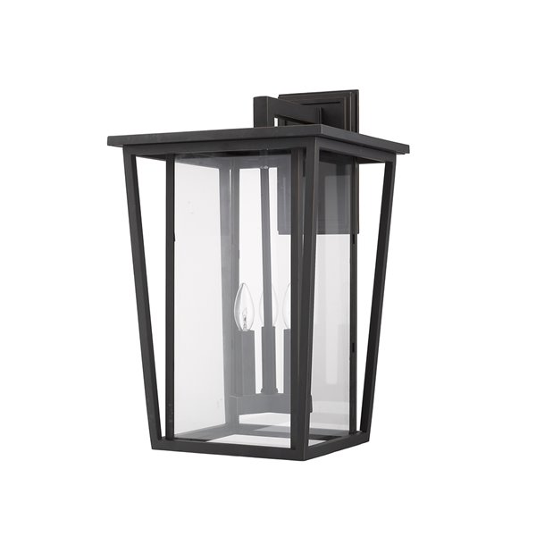 Z-Lite Seoul 1-Light Outdoor Wall Sconce in Oil Rubbed Bronze