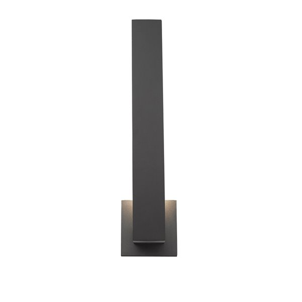 Z-Lite Edge LED 2-Light Outdoor Wall Sconce in Black Satin Finish