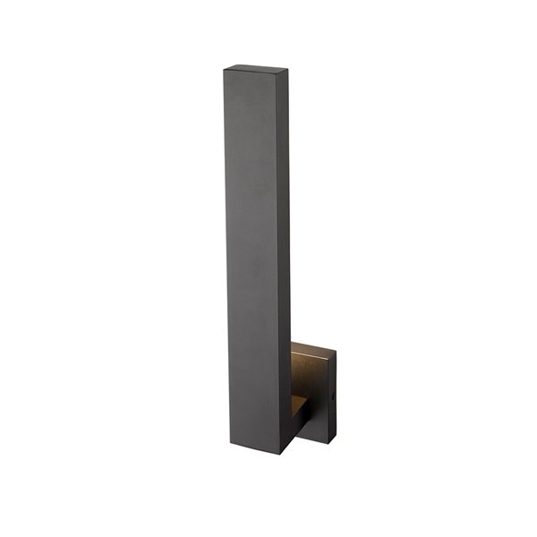 Z-Lite Edge LED 2-Light Outdoor Wall Sconce in Black Satin Finish