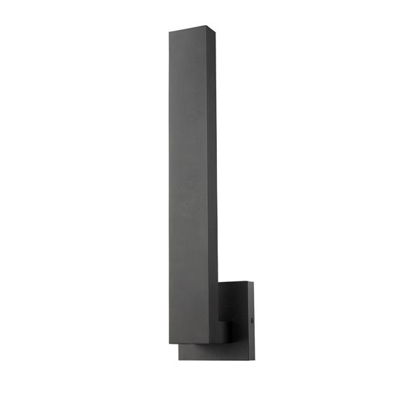 Z-Lite Edge LED 2-Light Outdoor Wall Sconce in Black Satin Finish