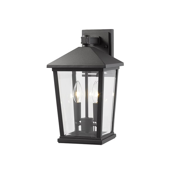 Z-Lite Beacon 2-Light Outdoor Wall Sconce in Black