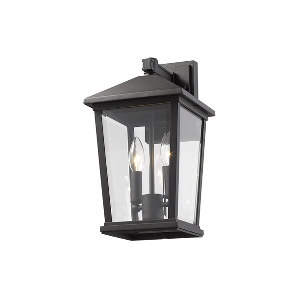 Z-Lite Beacon 2-Light Outdoor Wall Sconce in Black