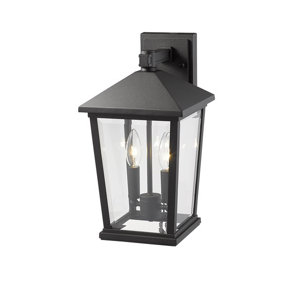 Z-Lite Beacon 2-Light Outdoor Wall Sconce in Black