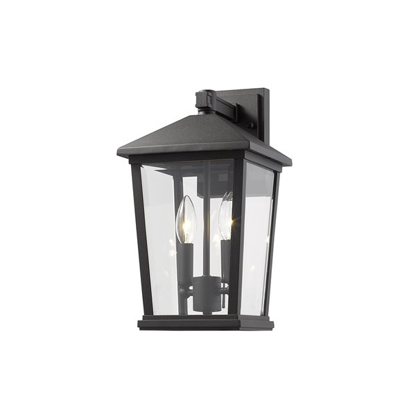 Z-Lite Beacon 2-Light Outdoor Wall Sconce in Black