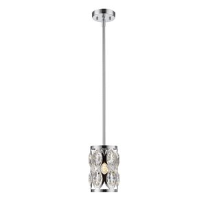 Luminaire suspendu Dealey de Z-Lite, 1 lumière, fini chrome