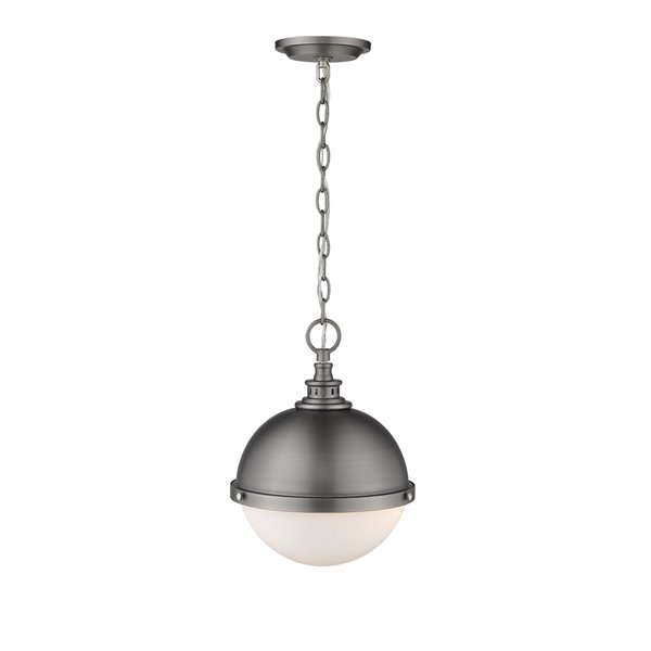Z-Lite Peyton 2-Light Mini Pendant in Antique Nickel