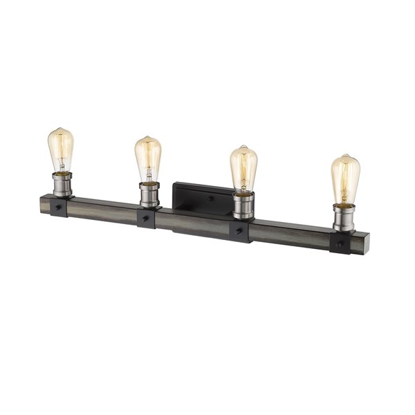 Z-Lite Kirkland 4 Light Vanity in Ashen Barn board