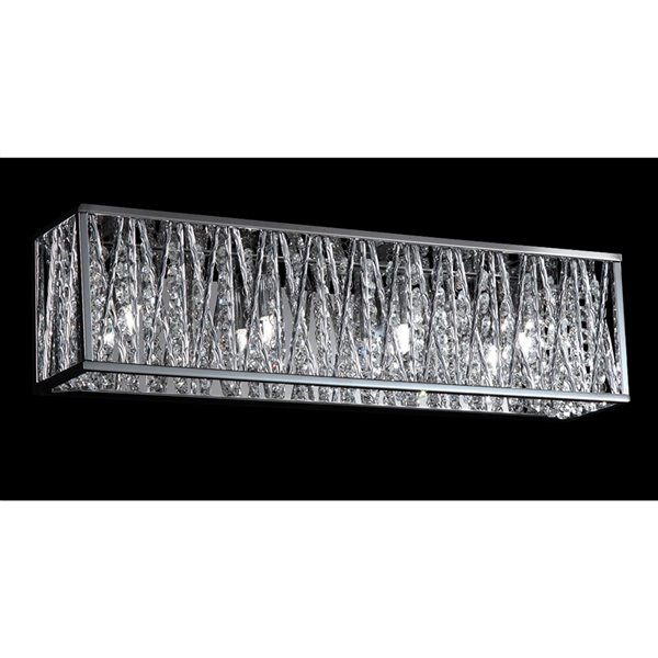 Applique Murale Art Déco Elgee Triple Chrome Et Laiton - Salle De Bain Vintage