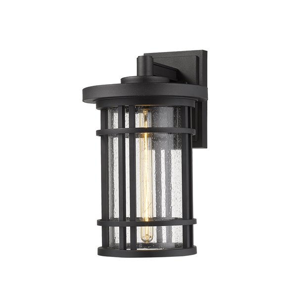 Z Lite Jordan 1 Light Outdoor Wall Sconce In Black 570b Bk Rona Z Lite Jordan 1 Light Outdoor Wall, Clean Glass On Outdoor Light Fixtures