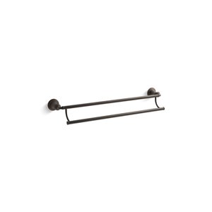 Porte-serviette double Devonshire de KOHLER K-10553, bronze, 24 po