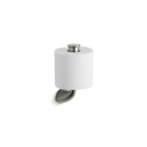 Porte-papier hygiénique vertical Alteo de KOHLER K-37056, nickel brossé vibrant