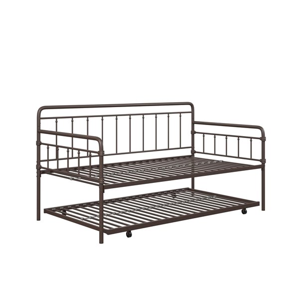 DHP Wallace Metal Daybed with Trundle Bonze 4123419 RONA