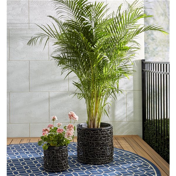 Cosco Indoor/Outdoor Nesting Pot Patio Planter -  Grey
