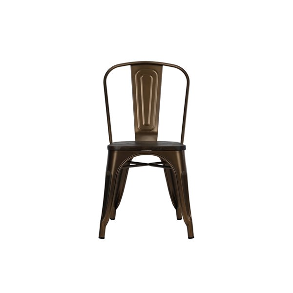 Dhp fusion metal dining chair with wood discount seat