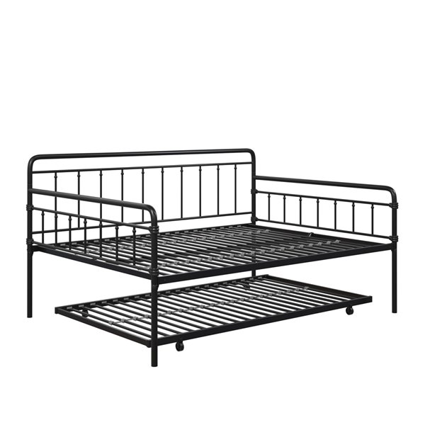 DHP Wallace Metal Daybed with Trundle - Black