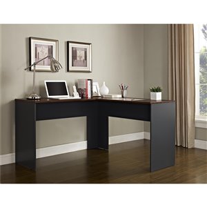 The Works L-Shaped Desk, Cherry