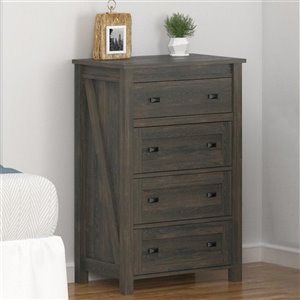 Farmington 4 Drawer Dresser - Weathered Oak