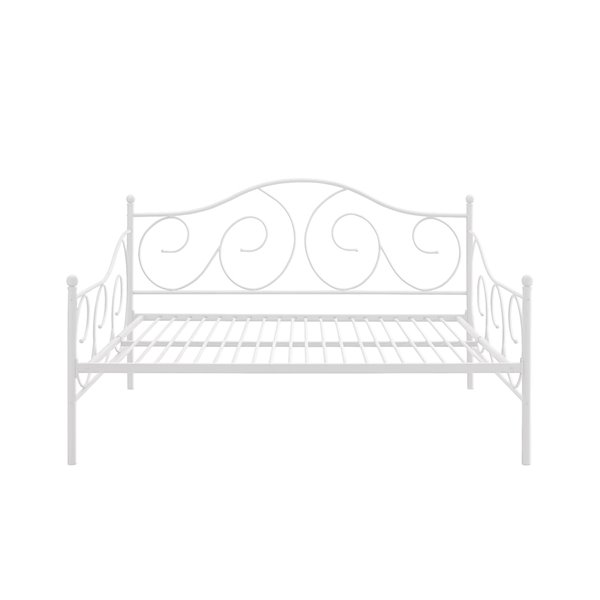 DHP Victoria Full Size Metal Daybed - White