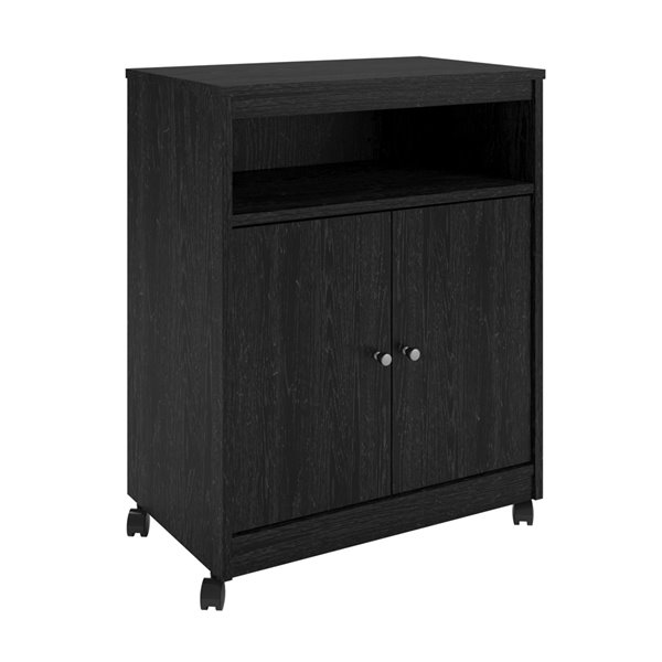 Ameriwood Landry Microwave Cart - Black Oak