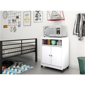 Ameriwood Landry Microwave Cart - White