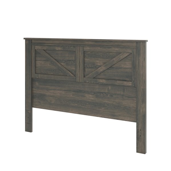 AMERIWOOD HOME Ameriwood Farmington Headboard Queen Weathered Oak