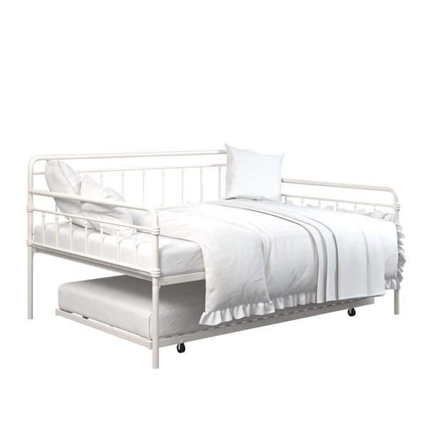 DHP Wallace Metal Daybed With Trundle - White 4373139 | RONA