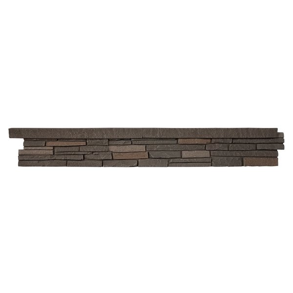 Quality Stone Stacked Stone Top Trims  - Black Blend - 4-Pack