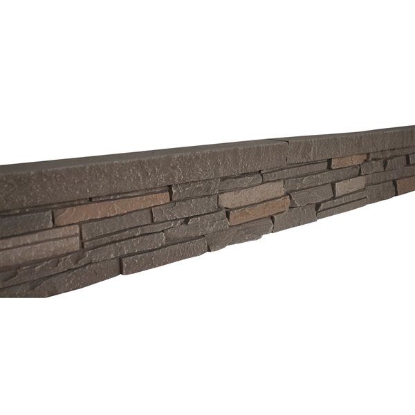 Quality Stone Stacked Stone Top Trims  - Black Blend - 4-Pack