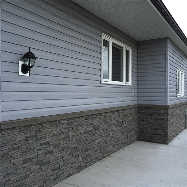 Panneaux Stacked Stone de Quality Stone, mélange de gris, paquet de 4