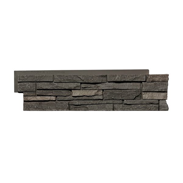 Quality Stone Stacked Stone - Right Corners - Dark Brown - 4-Pack