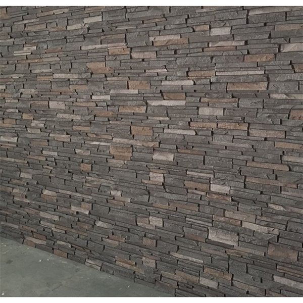 Quality Stone Stacked Stone - Right Corners - Dark Brown - 4-Pack