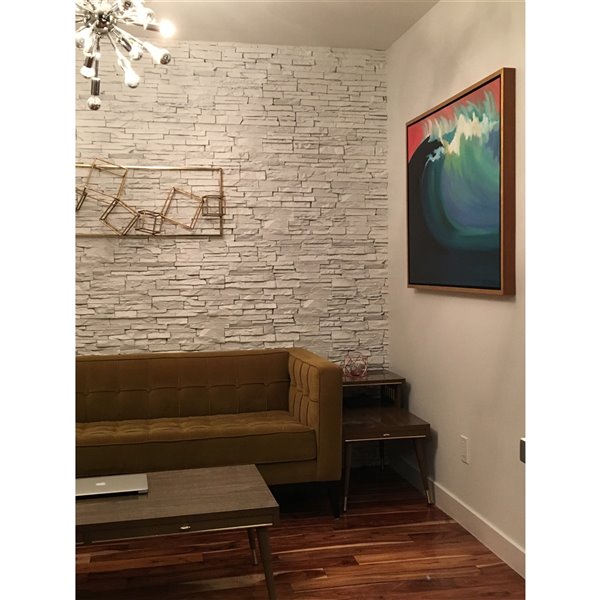 Quality Stone Stacked Stone - Panels - - Simply White - 4-Pack